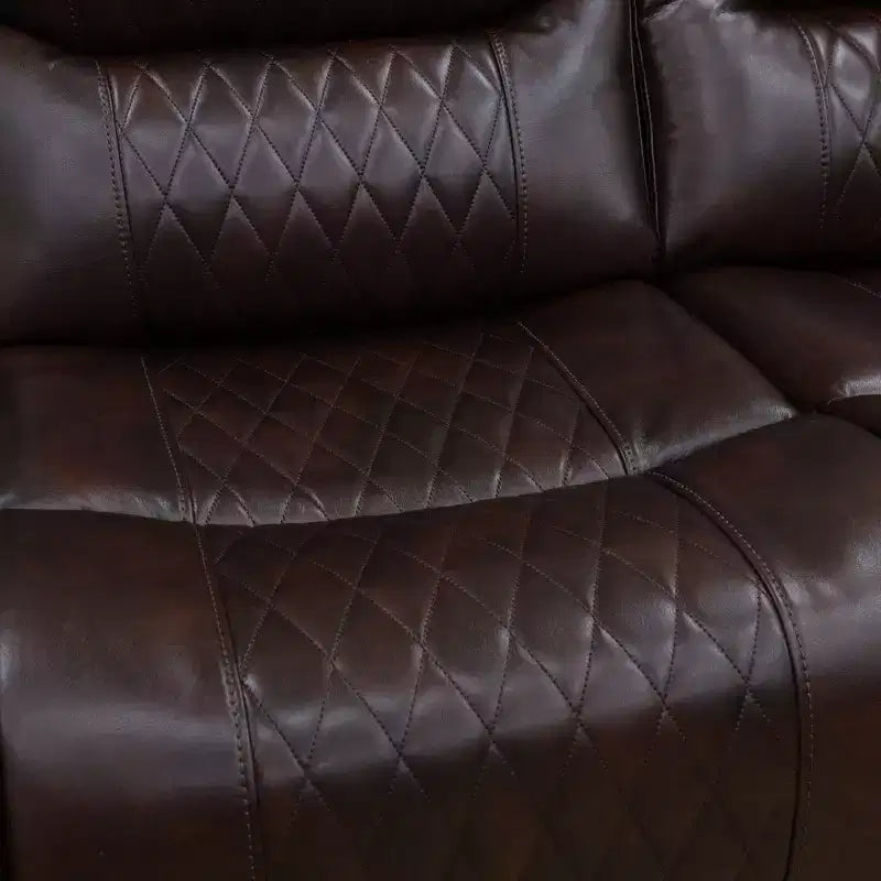 MAYEERTY Power Recliner Chair, Electric Leather Reclining Chair with USB Charging, Adjustable Backrest for Living Room, Brown