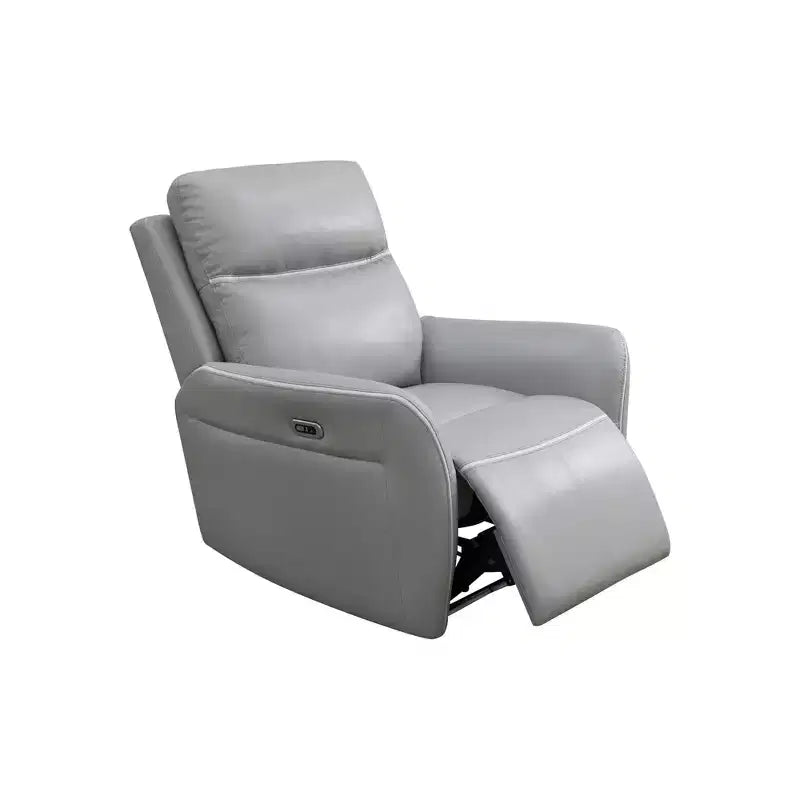 MAYEERTY Power Recliner Chair, Electric Reclining Chair with USB Charging, Adjustable Backrest for Living Room, Light Grey