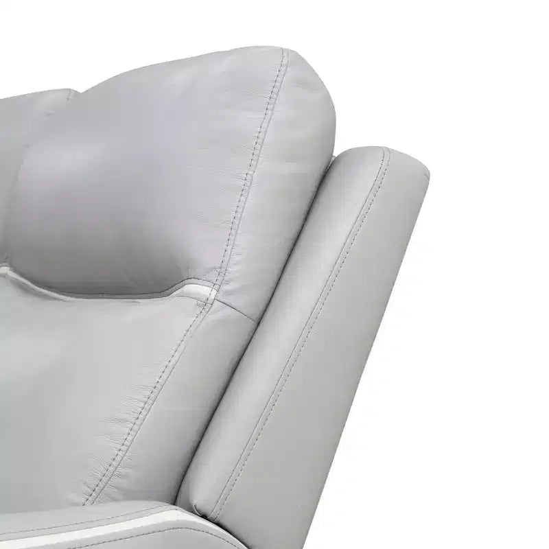 MAYEERTY Power Recliner Chair, Electric Reclining Chair with USB Charging, Adjustable Backrest for Living Room, Light Grey