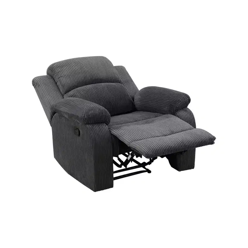 MAYEERTY Power Recliner Chair, Manual Fabric Reclining Chair with Adjustable Backrest for Living Room, Dark Grey