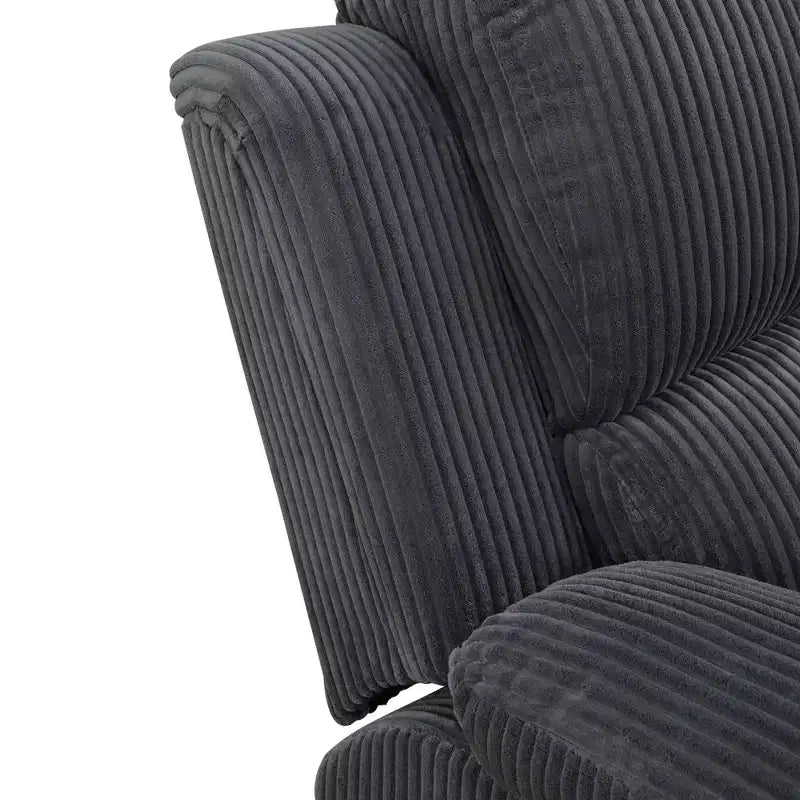 MAYEERTY Power Recliner Chair, Manual Fabric Reclining Chair with Adjustable Backrest for Living Room, Dark Grey