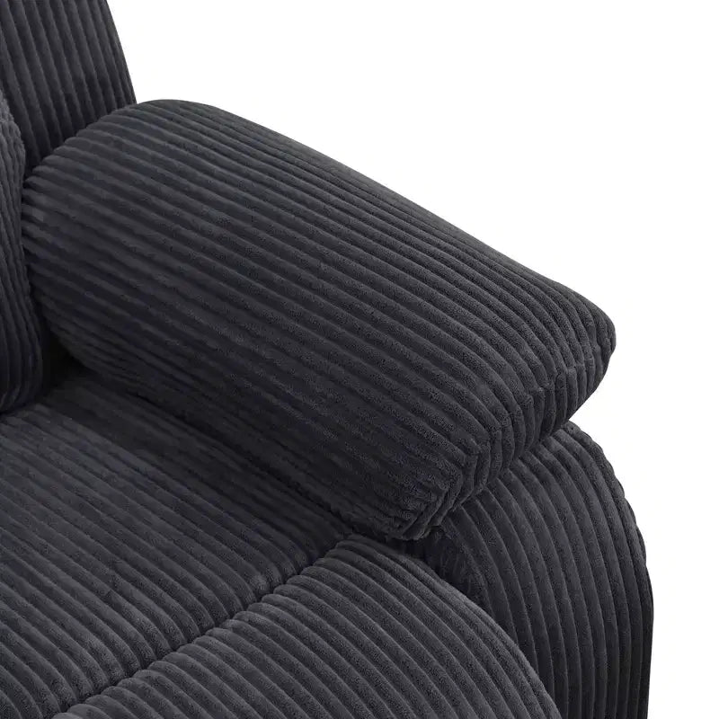 MAYEERTY Power Recliner Chair, Manual Fabric Reclining Chair with Adjustable Backrest for Living Room, Dark Grey