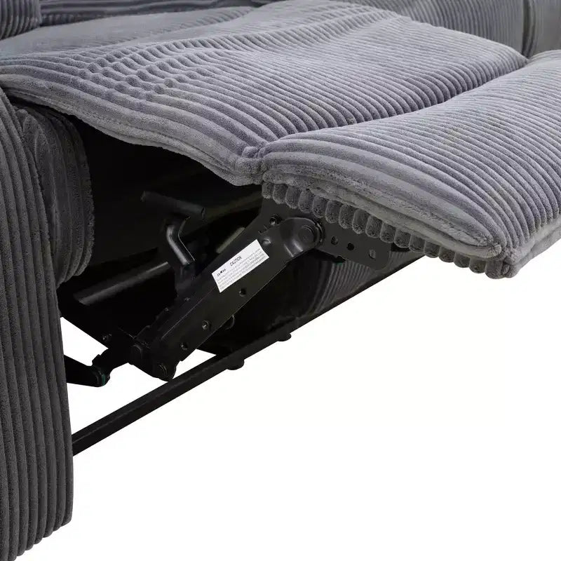 MAYEERTY Power Recliner Chair, Manual Fabric Reclining Chair with Adjustable Backrest for Living Room, Dark Grey