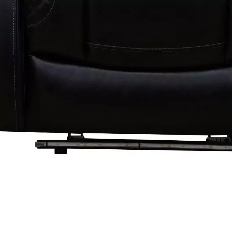 MAYEERTY Power Recliner Chair, Electric Breathable Leather Reclining Chair with USB Charging, Adjustable Backrest for Living Room, Black