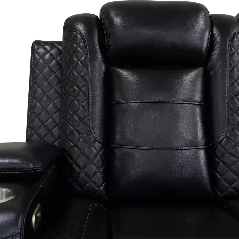 MAYEERTY Power Recliner Chair, Electric Breathable Leather Reclining Chair with USB Charging, Adjustable Backrest for Living Room, Black
