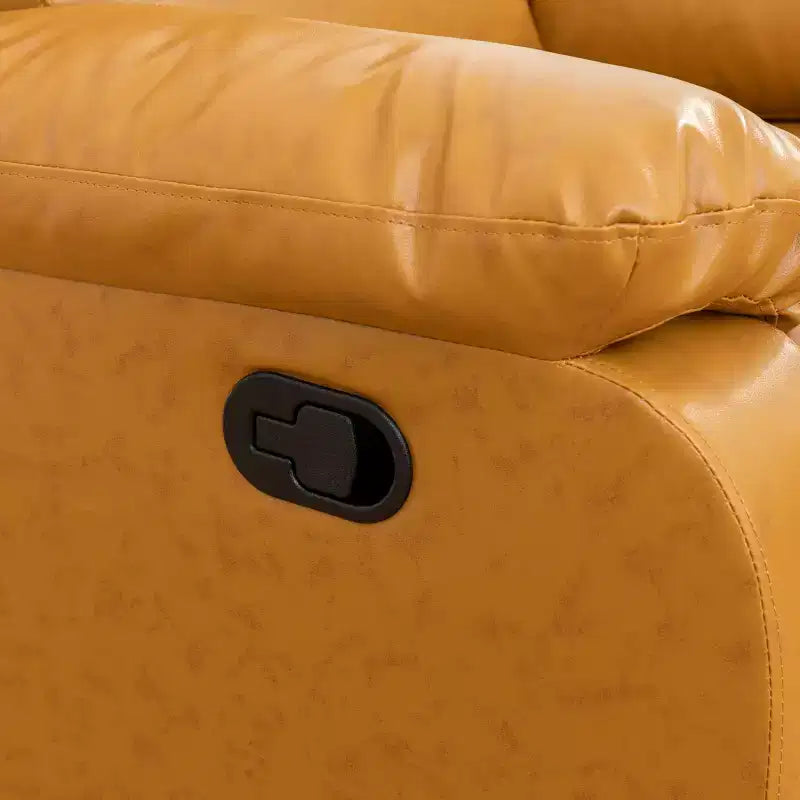 MAYEERTY Recliner Chair, Wear-Resistant Breathable Fabric Reclining Chair with Adjustable Backrest for Living Room, Ginger