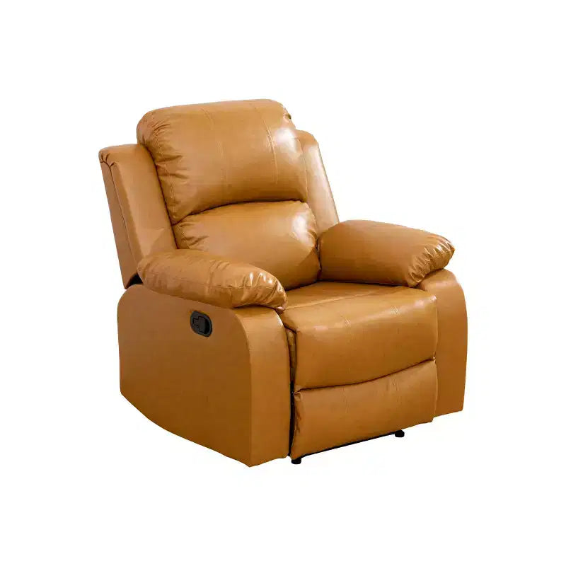 MAYEERTY Recliner Chair, Wear-Resistant Breathable Fabric Reclining Chair with Adjustable Backrest for Living Room, Ginger