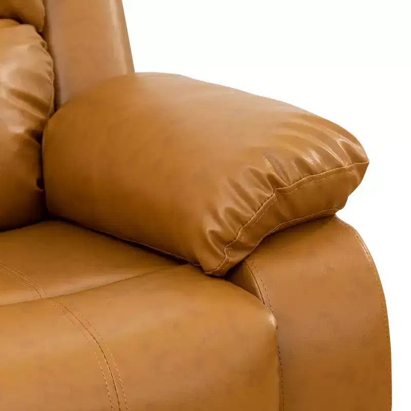 MAYEERTY Recliner Chair, Wear-Resistant Breathable Fabric Reclining Chair with Adjustable Backrest for Living Room, Ginger