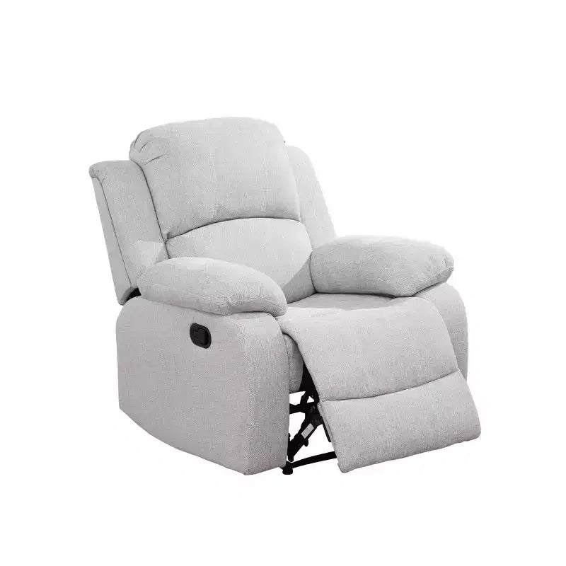 MAYEERTY Recliner Chair, Wear-Resistant Breathable Fabric Reclining Chair with Adjustable Backrest for Living Room, Grey