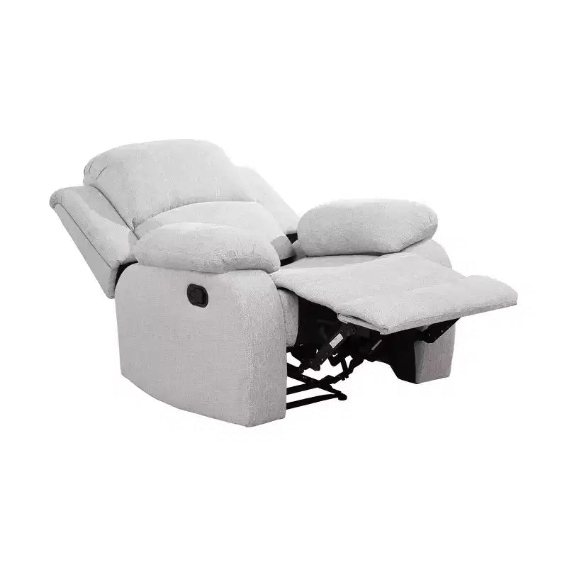 MAYEERTY Recliner Chair, Wear-Resistant Breathable Fabric Reclining Chair with Adjustable Backrest for Living Room, Grey