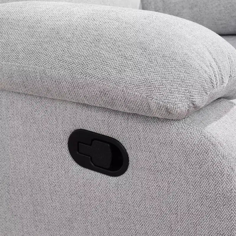MAYEERTY Recliner Chair, Wear-Resistant Breathable Fabric Reclining Chair with Adjustable Backrest for Living Room, Grey