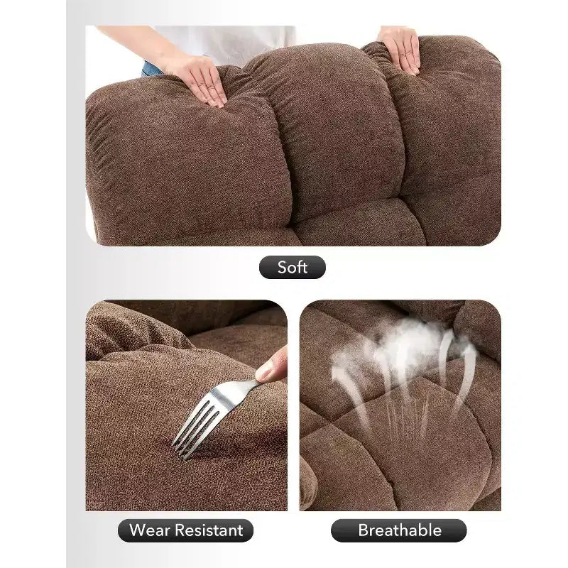 COZONY Adult Swivel Rocker Recliner Chair, Overstuffed Chenille Glider, Manual Tilt, Footrest, 360 Swivel, Living Room/Nursery