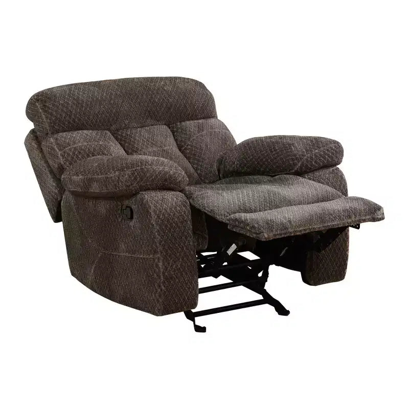 MAYEERTY Recliner Chair, Non-Pilling Breathable Fabric Reclining Chair with Adjustable Backrest for Living Room, Brown
