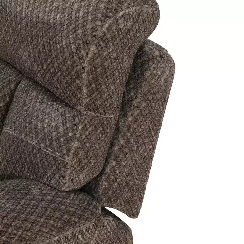 MAYEERTY Recliner Chair, Non-Pilling Breathable Fabric Reclining Chair with Adjustable Backrest for Living Room, Brown