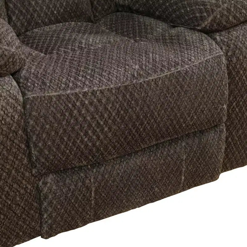 MAYEERTY Recliner Chair, Non-Pilling Breathable Fabric Reclining Chair with Adjustable Backrest for Living Room, Brown