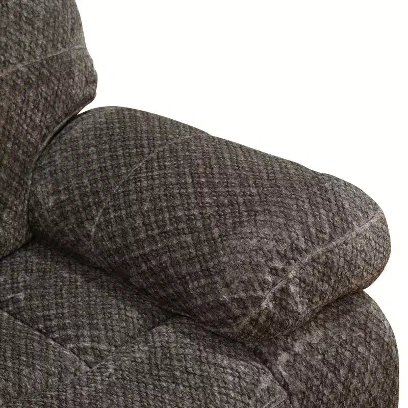 MAYEERTY Recliner Chair, Non-Pilling Breathable Fabric Reclining Chair with Adjustable Backrest for Living Room, Brown