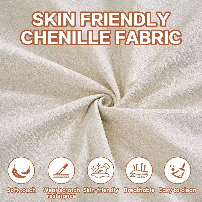 Okak Modern Convertible Chenille Fabric Floor Futon Sofa for Living Room Bedroom,Rest Chair Sleeper Sofa with Comfy Backrest & Pillows