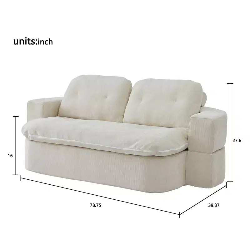 Okak Modern Convertible Chenille Fabric Floor Futon Sofa for Living Room Bedroom,Rest Chair Sleeper Sofa with Comfy Backrest & Pillows