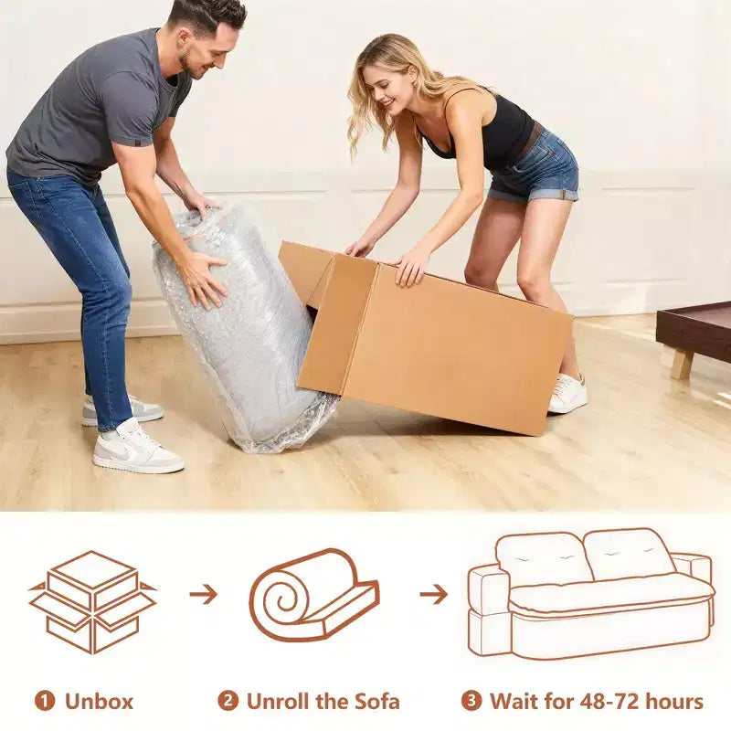 Okak Modern Convertible Chenille Fabric Floor Futon Sofa for Living Room Bedroom,Rest Chair Sleeper Sofa with Comfy Backrest & Pillows