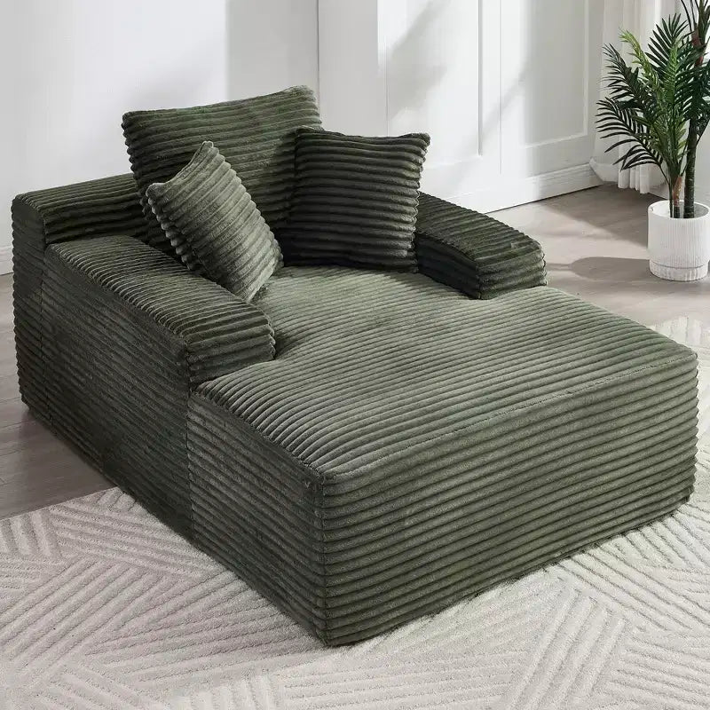 Okak Modern Oversized Velvet Floor Sofa Futon Couch with Soft Pillows,Comfy Lounge Sleeper Sofa for Living Room,Apartment