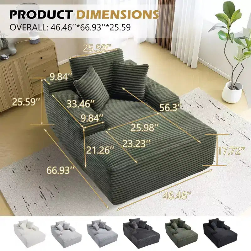 Okak Modern Oversized Velvet Floor Sofa Futon Couch with Soft Pillows,Comfy Lounge Sleeper Sofa for Living Room,Apartment