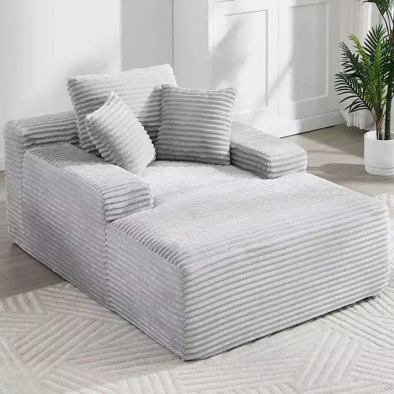 Okak Modern Oversized Velvet Floor Sofa Futon Couch with Soft Pillows,Comfy Lounge Sleeper Sofa for Living Room,Apartment