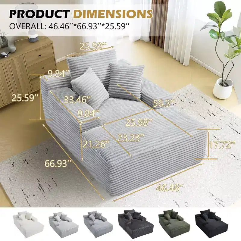 Okak Modern Oversized Velvet Floor Sofa Futon Couch with Soft Pillows,Comfy Lounge Sleeper Sofa for Living Room,Apartment