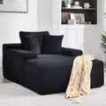 Okak Modern Oversized Velvet Floor Sofa Futon Couch with Soft Pillows,Comfy Lounge Sleeper Sofa for Living Room,Apartment