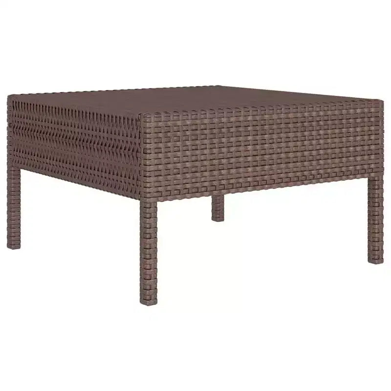 vidaXL Conjunto de Muebles de Jardín Sofá Seccional de Exterior de Ratán Sintético Marrón