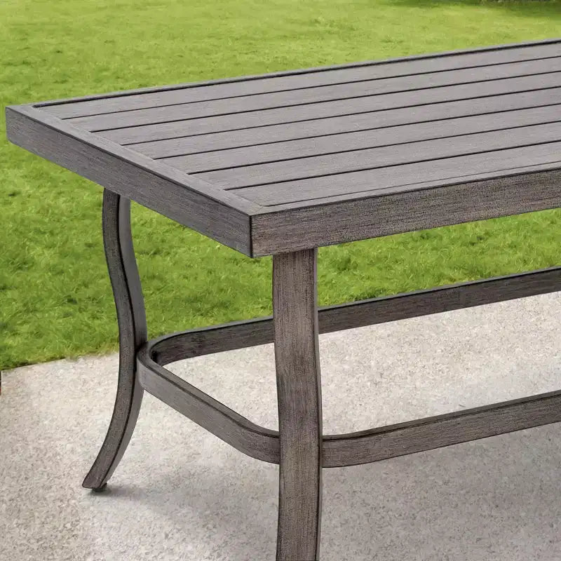HAPPATIO 6 Piece Aluminum Patio Furniture Set, Outdoor Chairs with Ottomans and Loveseat, Outdoor Sofa with Cushions and Coffee Table(Gray)