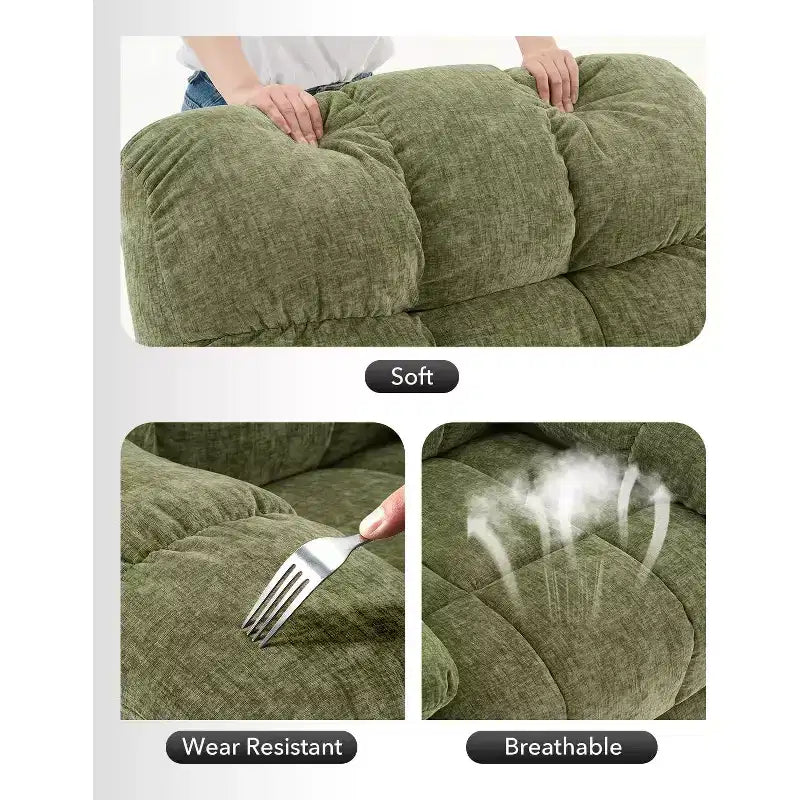 Rocking Recliner Chair, 360 Swivel Rocker, Lazy Boy Recliner Single Sofa, Extra Wide Manual Recliners, Chenille Upholstery Overstuffed Soft