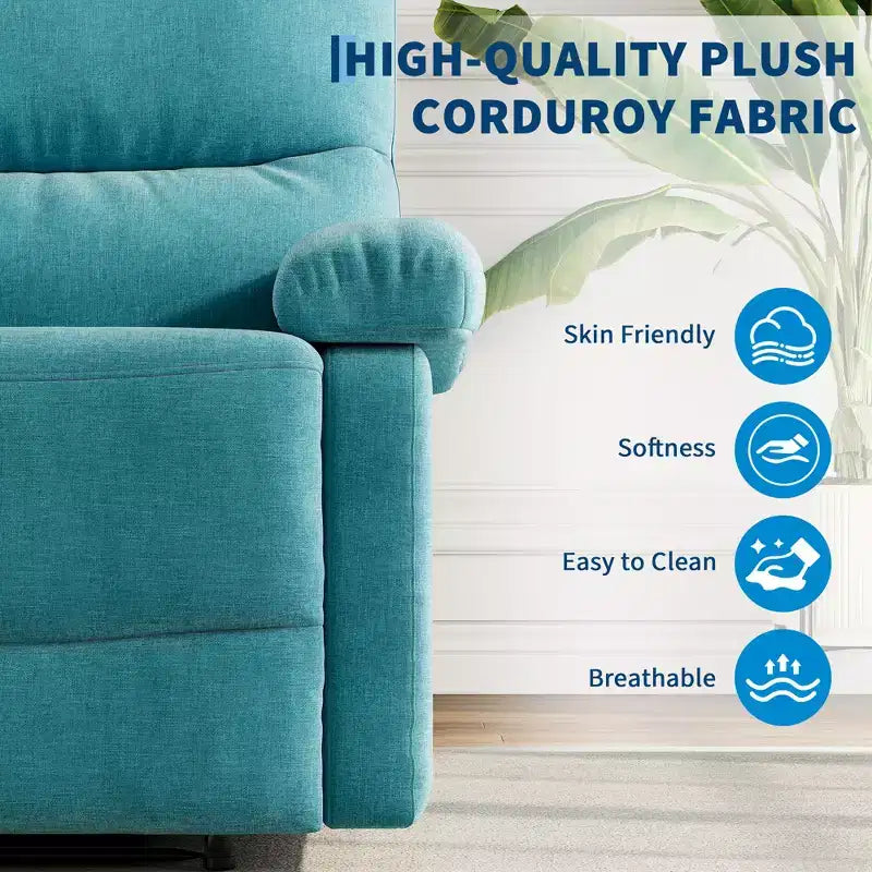 Manual Recliner Chair for Adults, Adjustable Reclining Chair with Back Support, Ergonomic, for Living Room