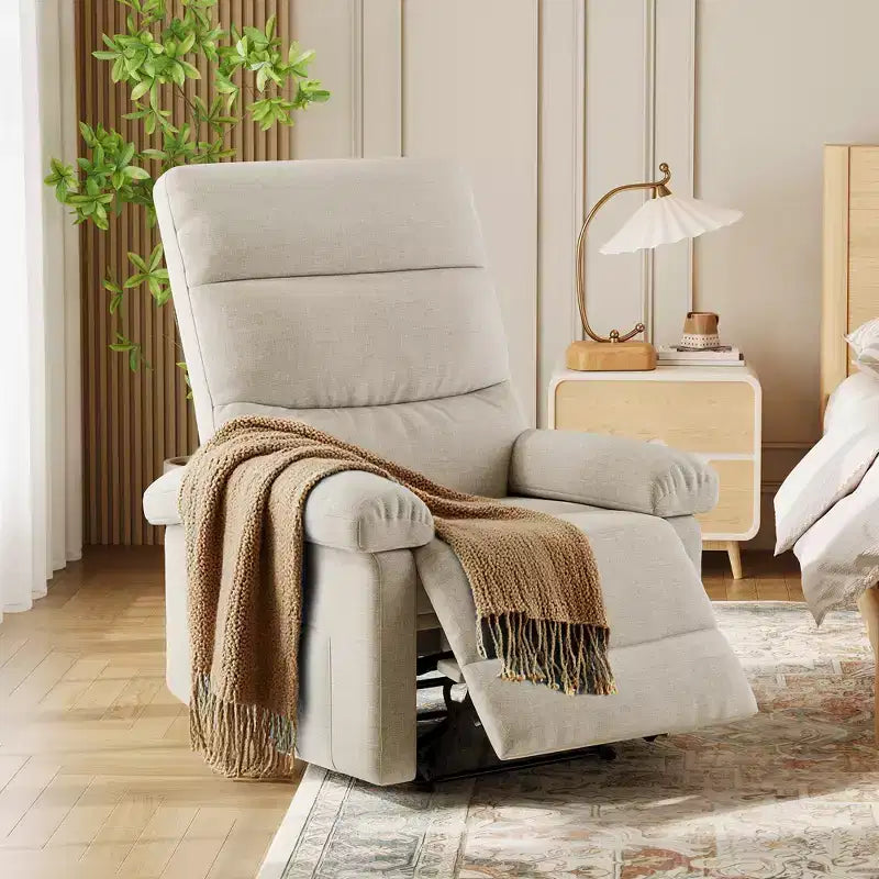 Manual Recliner Chair for Adults, Adjustable Reclining Chair with Back Support, Ergonomic, for Living Room