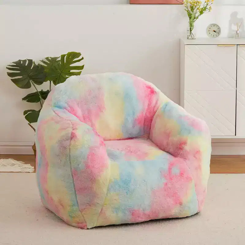 Sillón Puf de Lujo de Piel Sintética con Reposabrazos y Respaldo, Tumbona Ergonómica de Espuma Viscoelástica para Sala de Estar, Dormitorio, Oficina