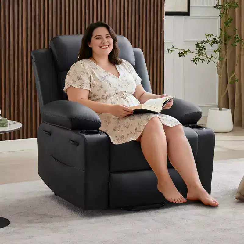 Power Recliner Chairs for Adults, Recliner with Power Headrest & Charging Ports, Electric Recliner Sofa Chair for Living Room