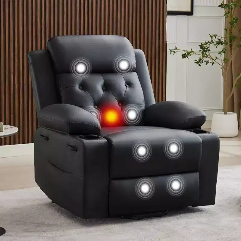 Power Recliner Chairs for Adults, Recliner with Power Headrest & Charging Ports, Electric Recliner Sofa Chair for Living Room