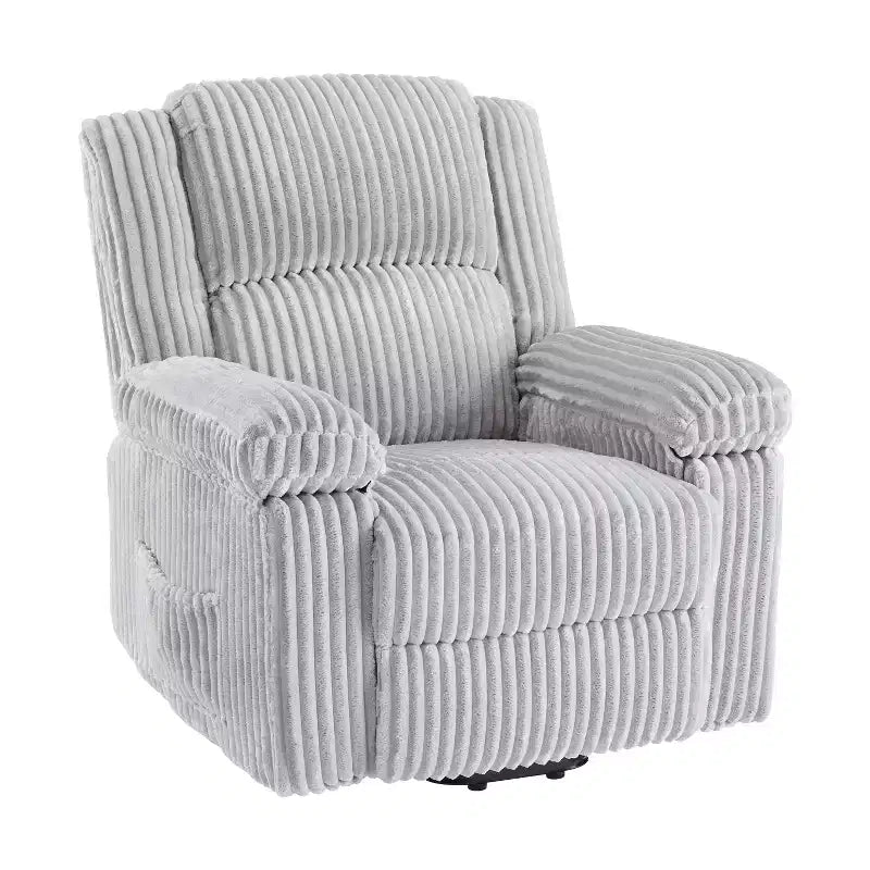 Sofá reclinable manual, sillón reclinable de pana, reclinable ajustable, brazos acolchados, relleno grueso, capacidad de 181 kg, para dormitorio, cine en casa