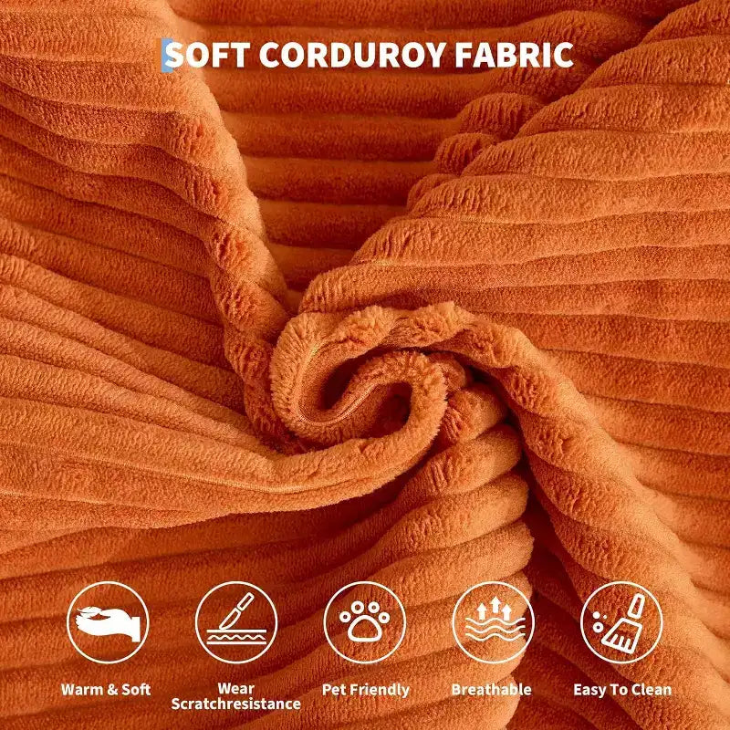 78 Convertible Chaise Lounge Sofa Bed, Corduroy Folding Sleeper Sofa, Oversized Folding Chair, No-Assembly, Modular Couch Bed Lounge Couch