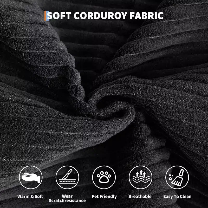 78 Convertible Chaise Lounge Sofa Bed, Corduroy Folding Sleeper Sofa, Oversized Folding Chair, No-Assembly, Modular Couch Bed Lounge Couch