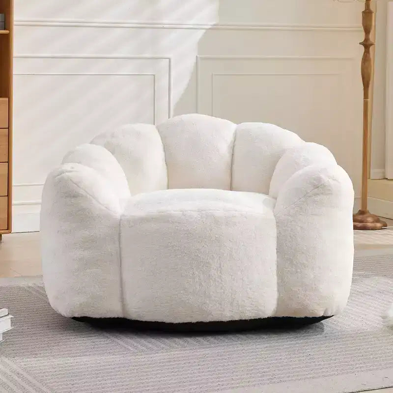 Okak Modern Relax Oversized Plush Cloud Bean Bag Sofa Chair with Armrest,Deep Seat Single Sofa for Living Room,Apartment,Guestroom