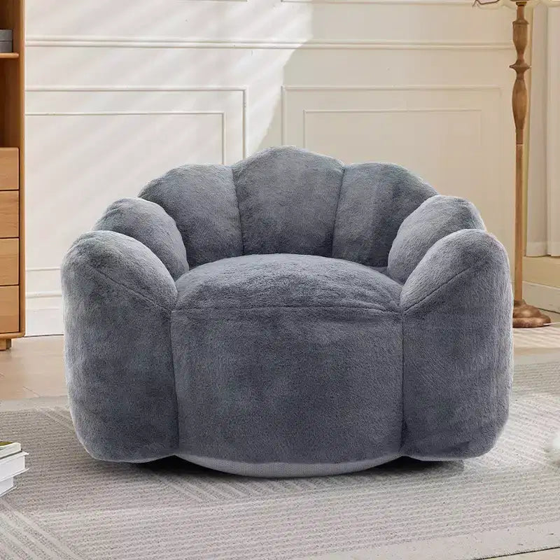 Okak Modern Relax Oversized Plush Cloud Bean Bag Sofa Chair with Armrest,Deep Seat Single Sofa for Living Room,Apartment,Guestroom