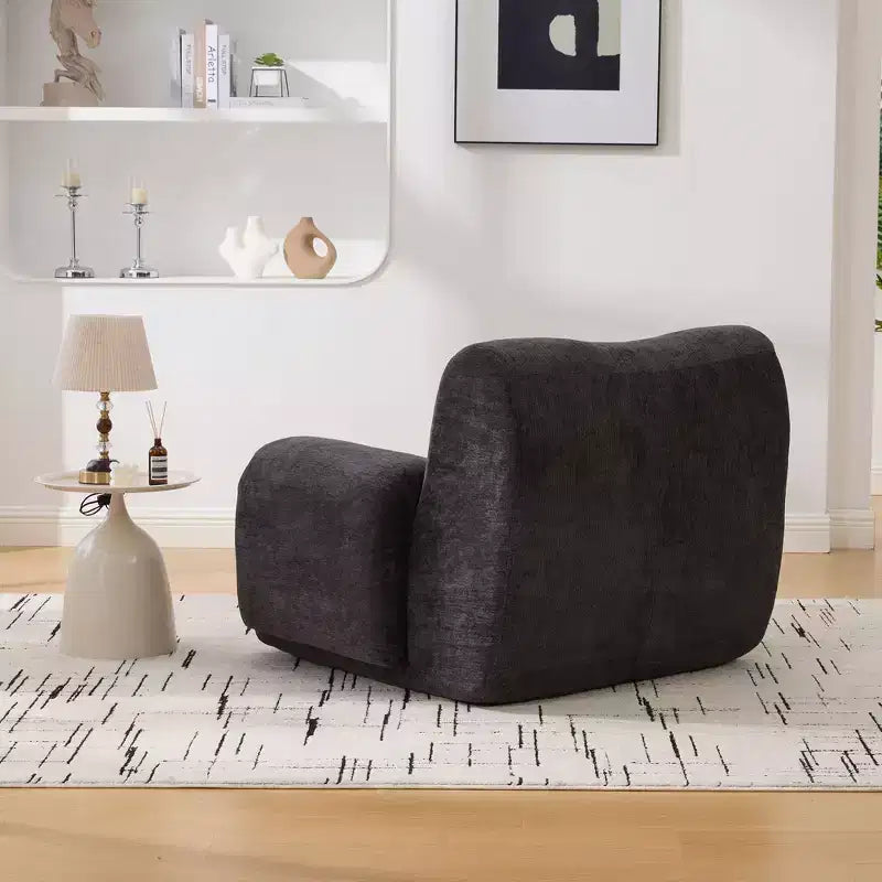 Okak Modern Oversized Chenille Cloud Boneless Sofa Chair with Armrest,Deep Seat Single Sofa for Living Room,Apartment,Guestroom