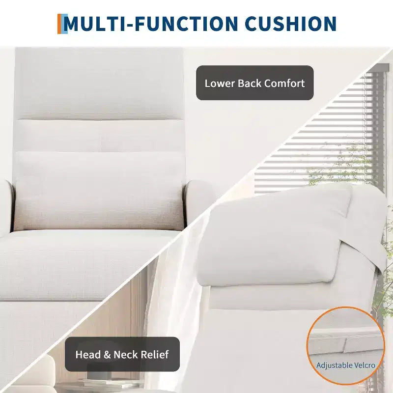 Recliner Chair, Reclining Sofa Adjustable Recliner, Lazy Chair, Ergonomic Overstuffed Tall Back, Padded Seat, 2 Side Pockets, for Living Room