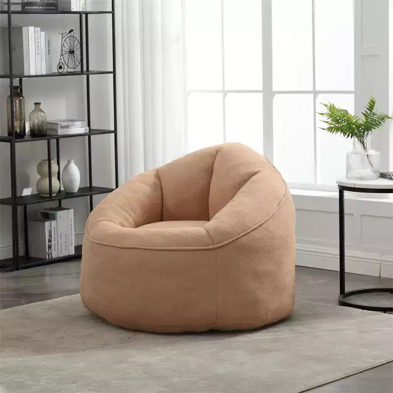 Bean Bag Chair, High-Density Foam Filling Bean Bag Sofa Chairs with Foot Stool, Modern Accent Chair with Ottoman