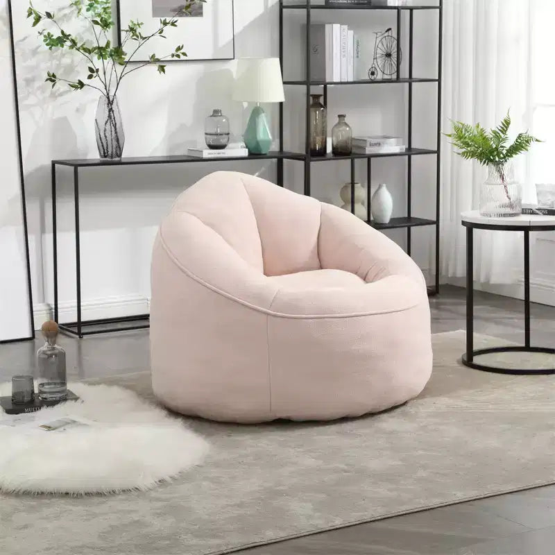 Bean Bag Chair, High-Density Foam Filling Bean Bag Sofa Chairs with Foot Stool, Modern Accent Chair with Ottoman