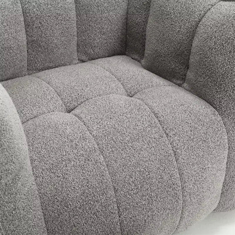 Bean Bag Sofa with Ottoman, Modern Soft Bean Bag Chair with Armrests, Chenille Square Lazy Couch