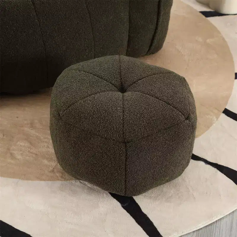 Bean Bag Sofa with Ottoman, Modern Soft Bean Bag Chair with Armrests, Chenille Square Lazy Couch