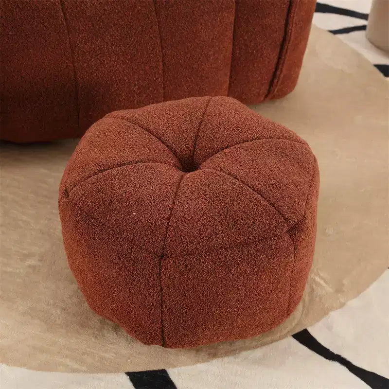 Bean Bag Sofa with Ottoman, Modern Soft Bean Bag Chair with Armrests, Chenille Square Lazy Couch