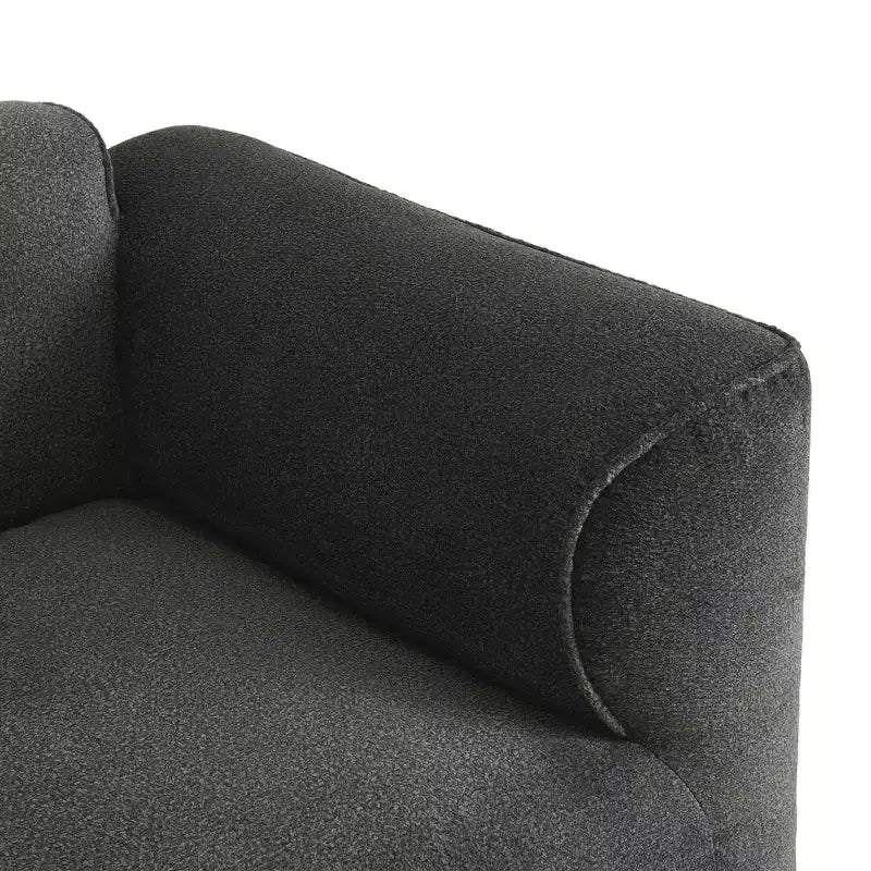 Clihome Luxury Living Room 4-Seater Velvet Sofa Set with Movable Ottoman,Plush Couch
