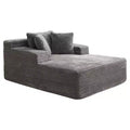 49.2 Oversized Convertible Chaise Lounge Chair Indoor, Corduroy Upholstered Cloud Sofa Couch Cap, No Assembly Required, for Living Room, Bedroom